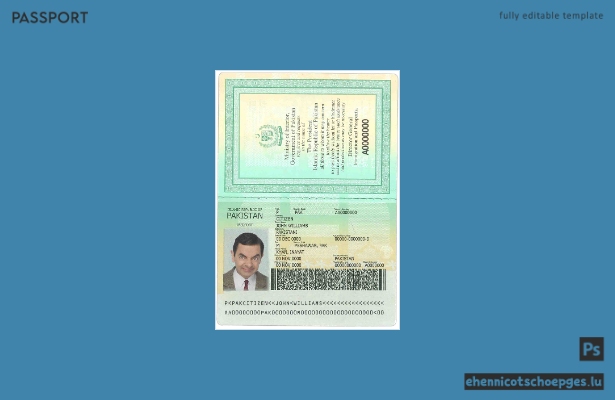 Vorschau eines Beispielpasses aus Pakistan